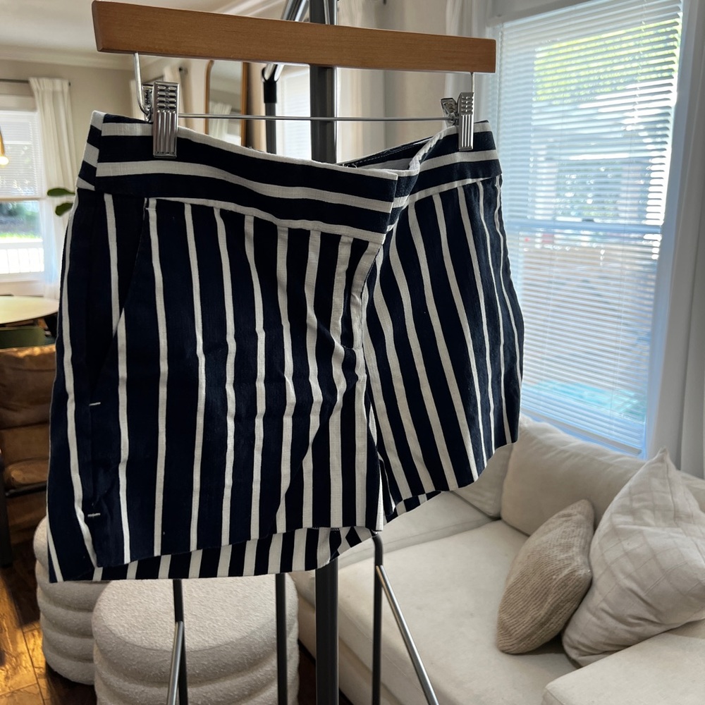 Blue/ white stripe Loft shorts